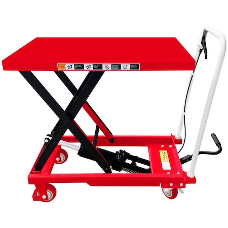 Pake Handling Tools Premium Scissor Lift Table, 500 lb. Cap, 27.75''L x 17.75''W, 8.25'' - 28.5''H PAKLT01Y